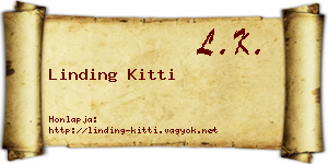 Linding Kitti névjegykártya